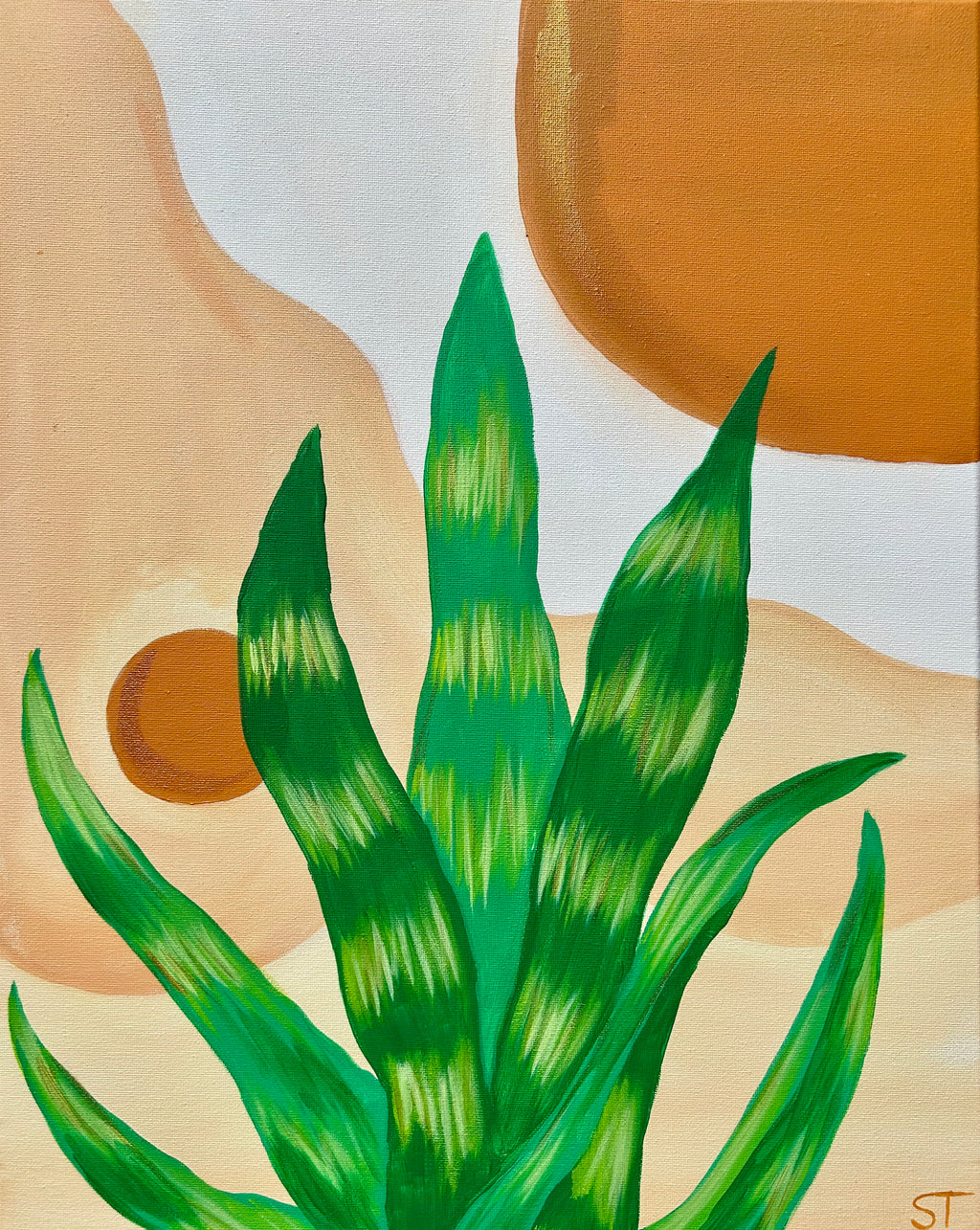 Modern Snake Plant Paint Kit - Video ONLY